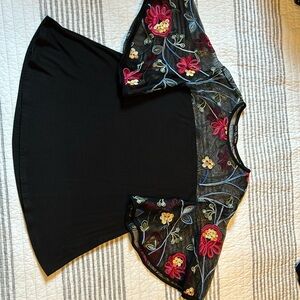 Embroidered mesh shirt by Kim and Cami